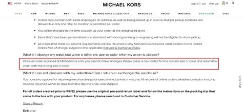 how to cancel a michael kors order|michael kors refund.